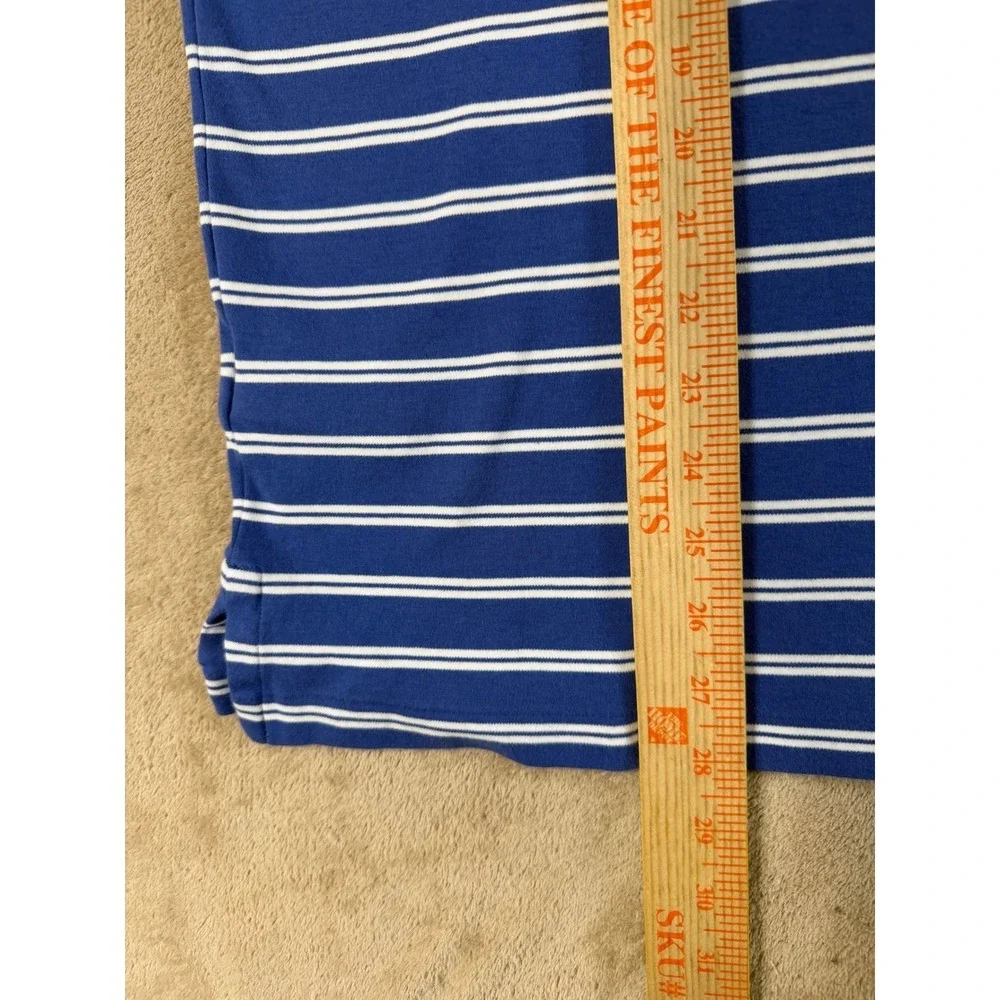 Polo Ralph Lauren Polo Shirt Mens 2XL Blue White Striped Classic Fit Cotton EUC